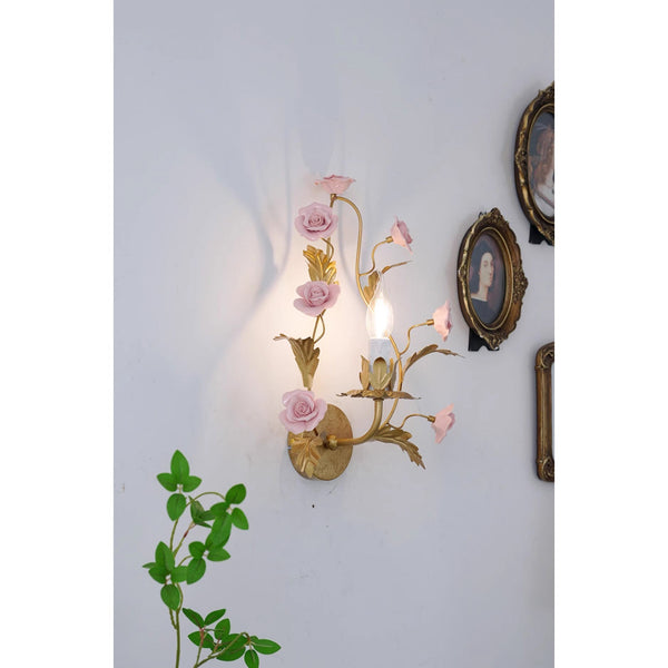 Orvara Floral Ceramic Wall Lamp