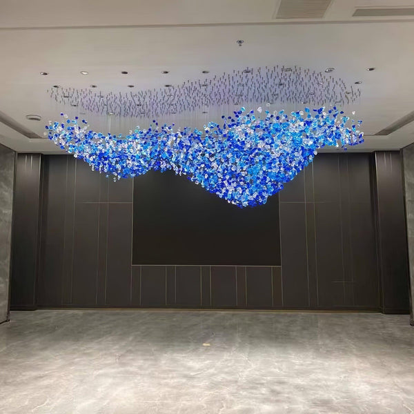 Belora Postmodern Luxury Stone Crystal Chandelier