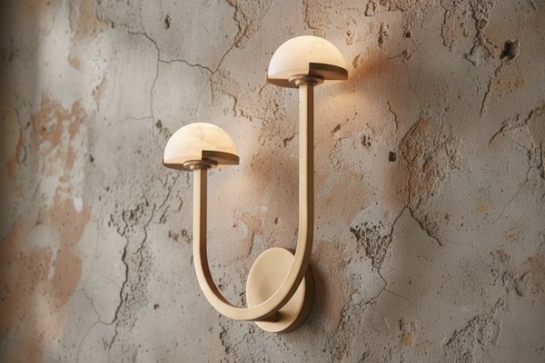 Double Brass & Alabaster Wall Sconce | CL0248CH