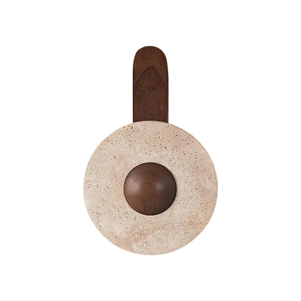 Travertine Lunar Wood Wall Lamp