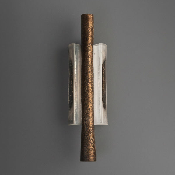 Textured Brass & Glass Wall Sconce | CLHIT56
