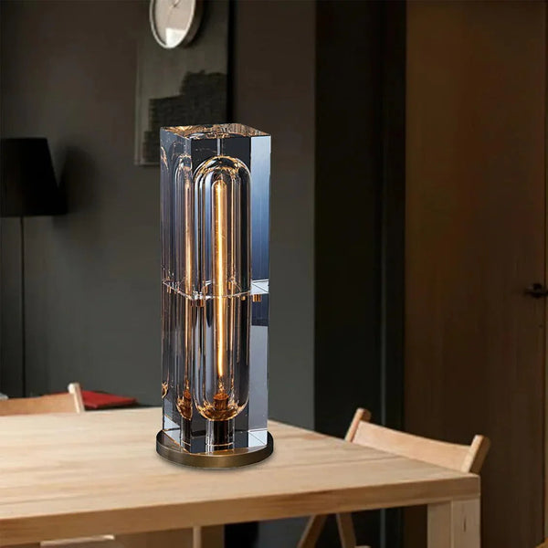 Crystal Cube Table Lamp