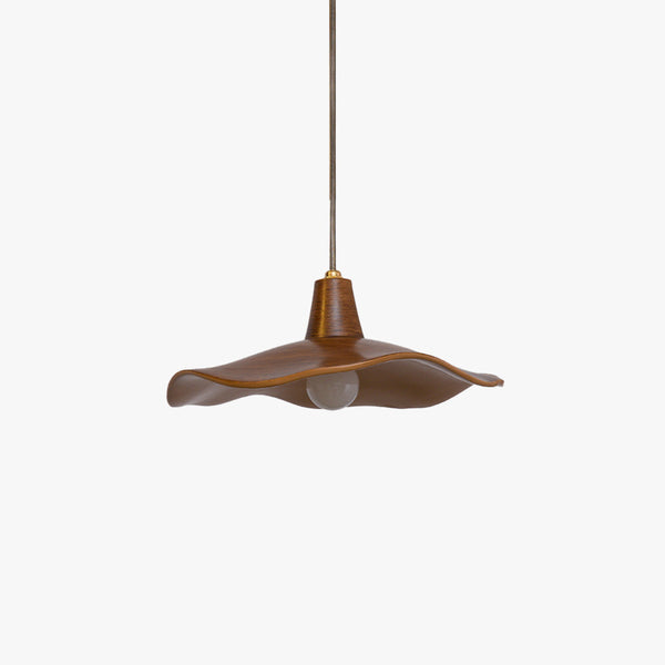 Arisha Pendant Light Wave Retro, Mahogany/Resin, Dining Room