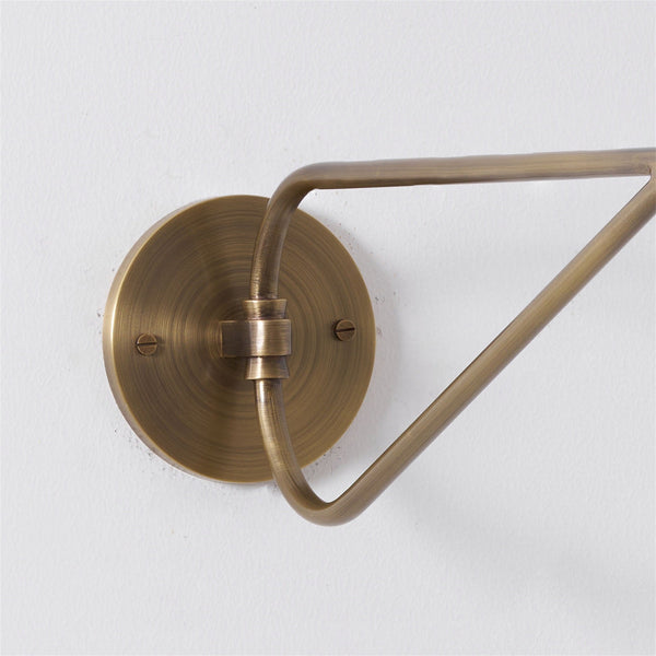 Hymn Vintage Brass Fabric Wall Lamp