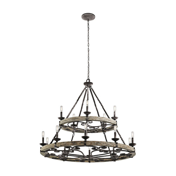 Evtalen Vintage Industrial Wooden Chandelier