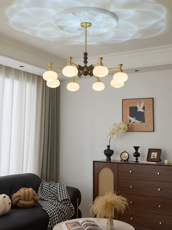 Avdorira Elegance Vintage Brass Wood Chandelier