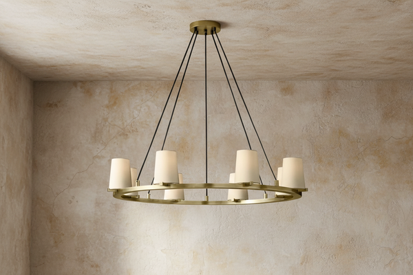 Brass Candelabra Ring Chandelier | CLJZQ08A