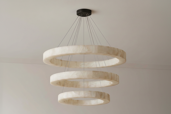 Anelli Tre Large | Alabaster Ring Chandelier | CLVC0212L