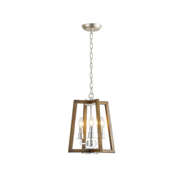 Tinsley Vintage Open Frame Wood Pendant Lamp