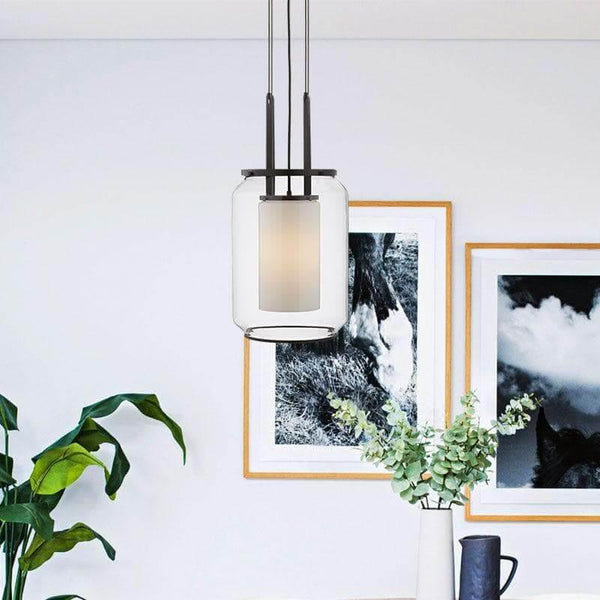 Clear Glass Lantern Pendant Light