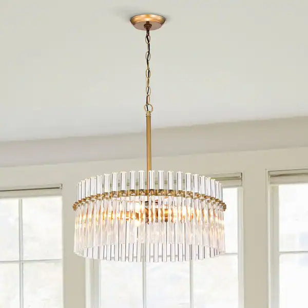 Kristy Modern Ring LED Pendant Lights Clear Glass Brass Living Room/Badroom