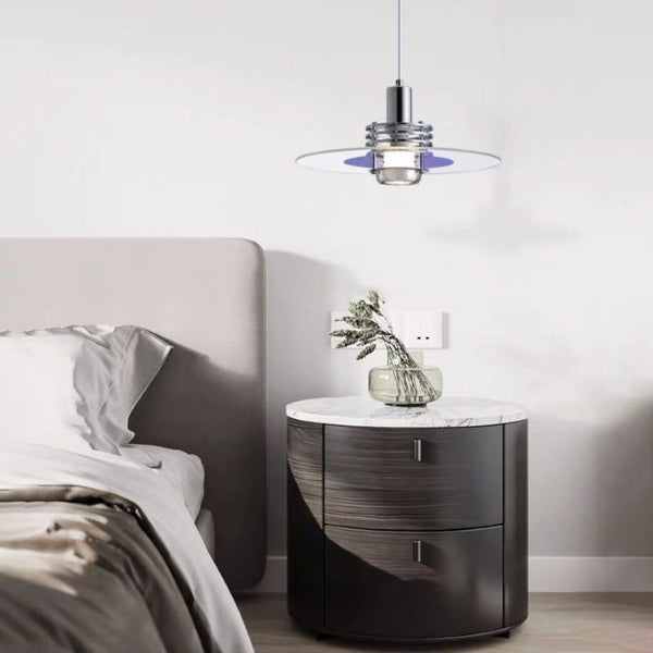 Valentina Minimalism LED Pendant Light Metal/Glass/ Bedroom