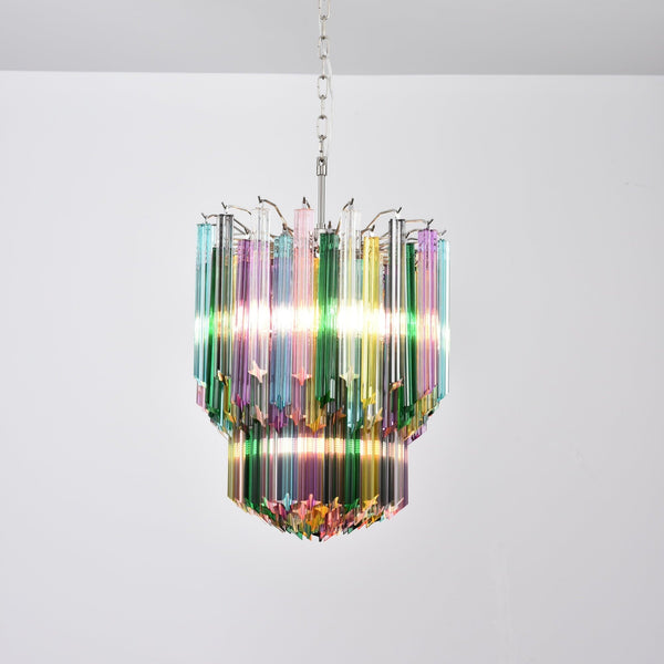 Prismatic Glass Colorful Chandelier