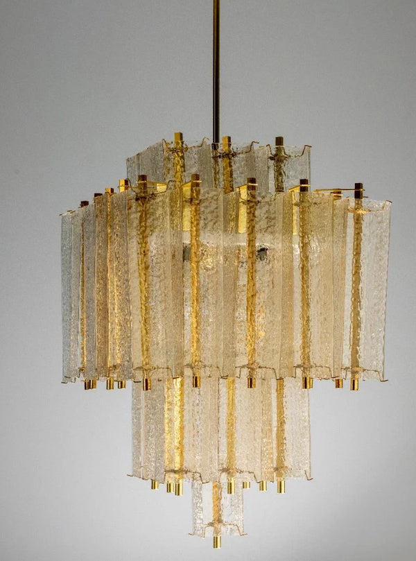 The Aurelia Chandelier | Hand-Blown Glass & Solid Brass | CLND002