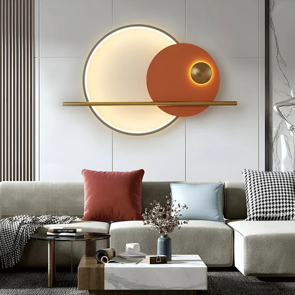 Double Circle Linear Wall Light