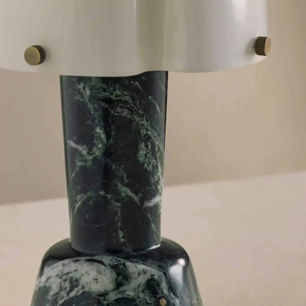 Green Marble Table Lamp | Glass Dome | CLFLSIS02
