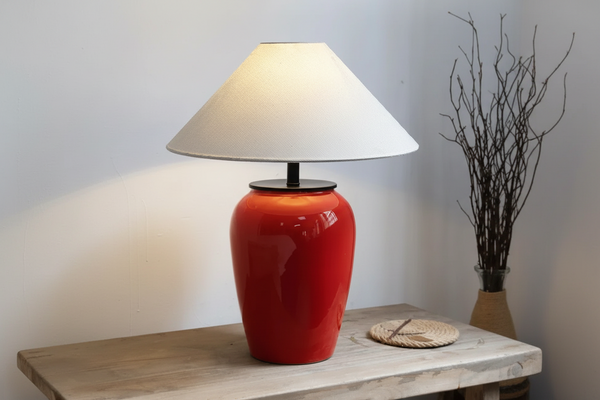 Salmeri Table Lamp | Red Ceramic | CLK7444120