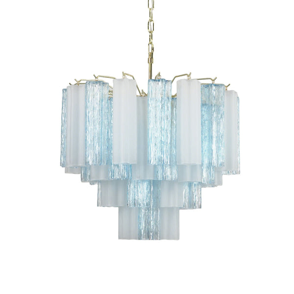 Vellune Blue White Cascade Chandelier