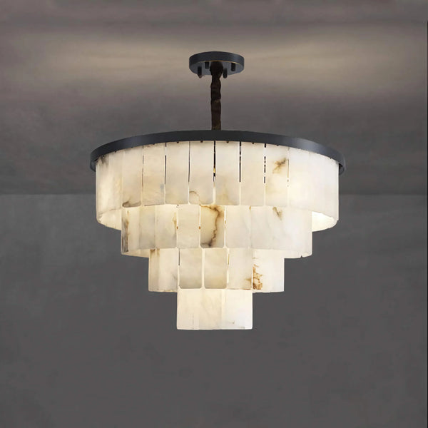 Tiered Alabaster Chandelier | Black | CLVVC0201