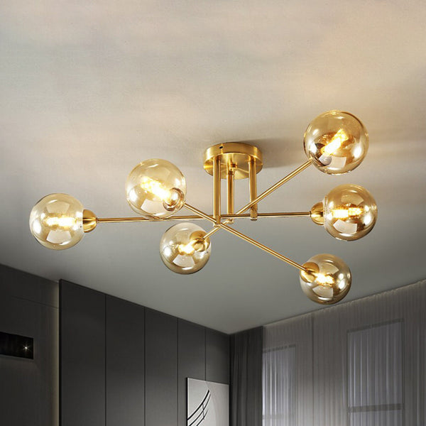 Valentina Industrial Glass Globe Chandelier LED, 6 Style