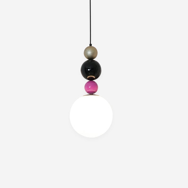 Gavon Glass & Travertine Pendant Lamp