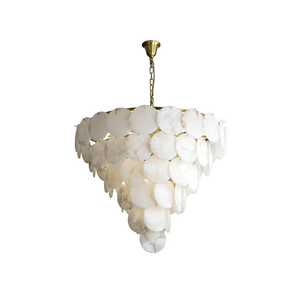 Modern Alabaster Venus Linear Chandelier