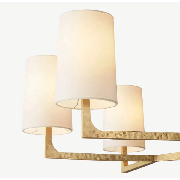 Multi-Arm Chandelier | Brass & Linen | CLPRH29