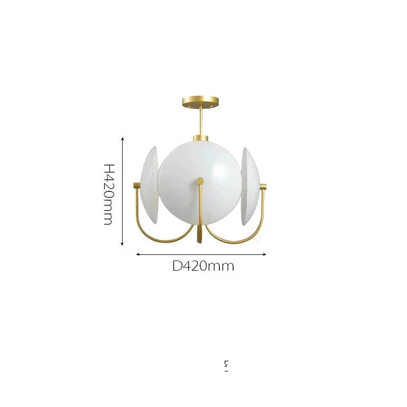 Opal Globe Orbit Semi Flush | CLDFTS27