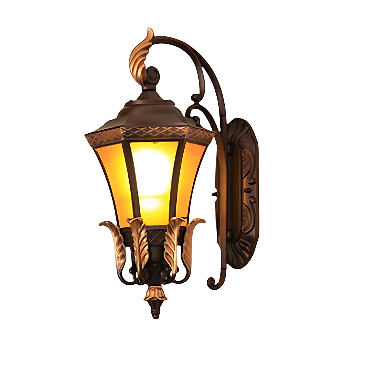 Nadiny European-Style Copper Glass Outdoor Wall Sconce