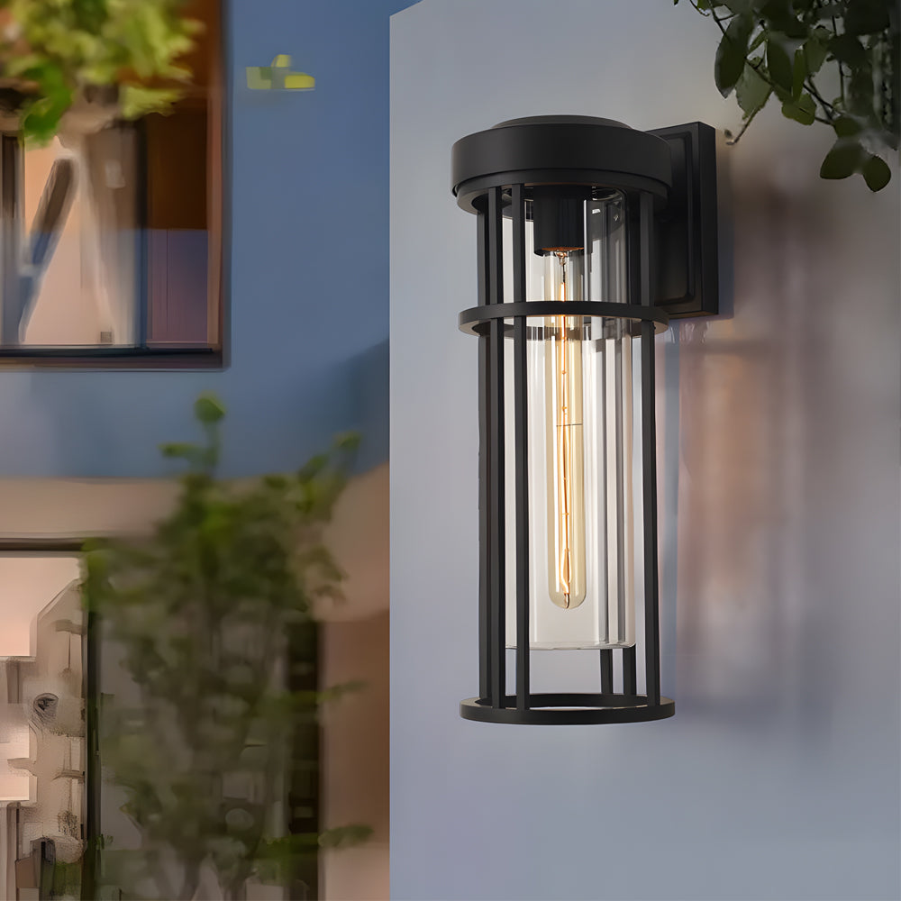 Celinella Lampshade Design Glass Outdoor Wall Sconce Light