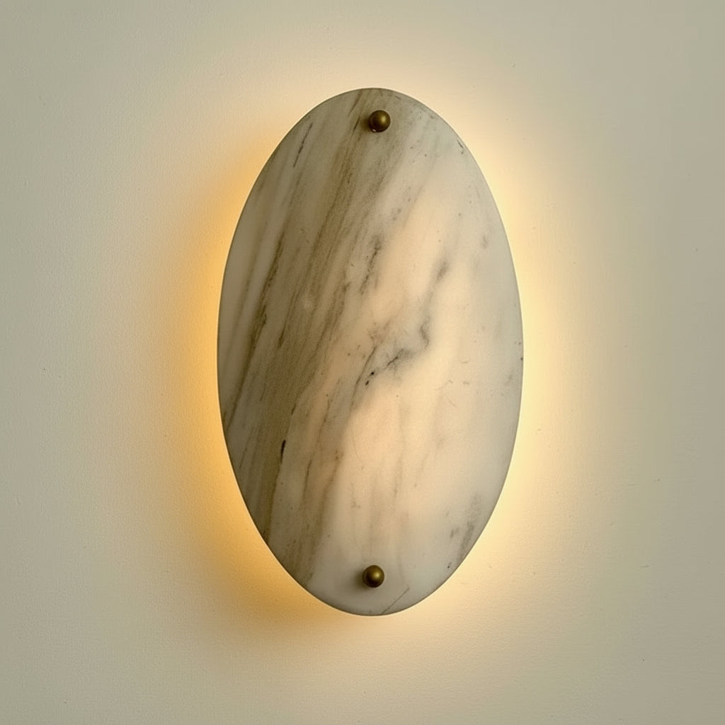 Oval Marble Wall Sconce | CLSQAD75