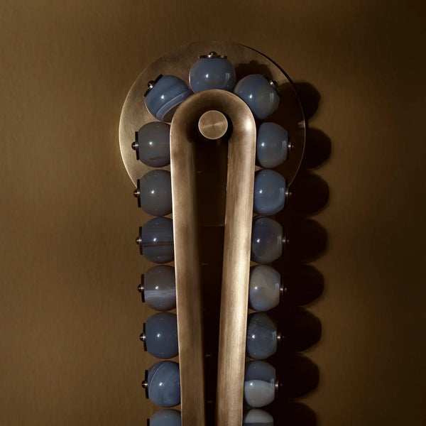 Patinated Brass & Jade Wall Sconce | CLJAD52W