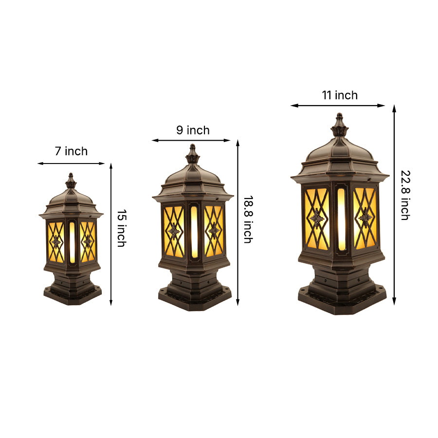 Wise Modern Waterproof Outside Pillar Lights