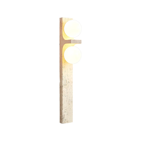 Rectangle Asymmetrical Travertine Wall Sconce
