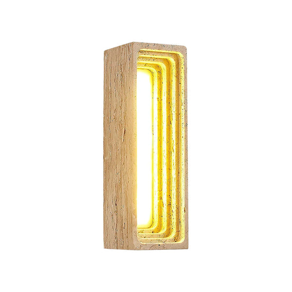 Rectangle Travertine Bricks Wall Lamp