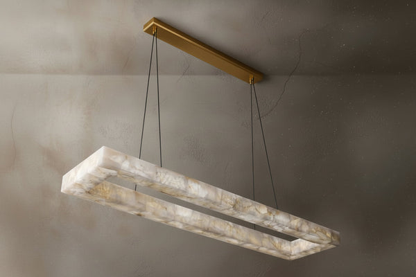 Rectangular Alabaster Linear Chandelier | IP65 | CLVG01000