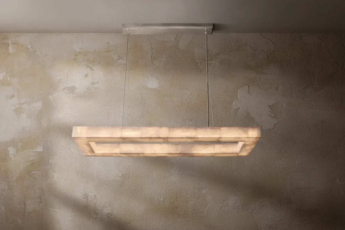 Rectangular Alabaster Linear Chandelier | IP65 | CLVG01000