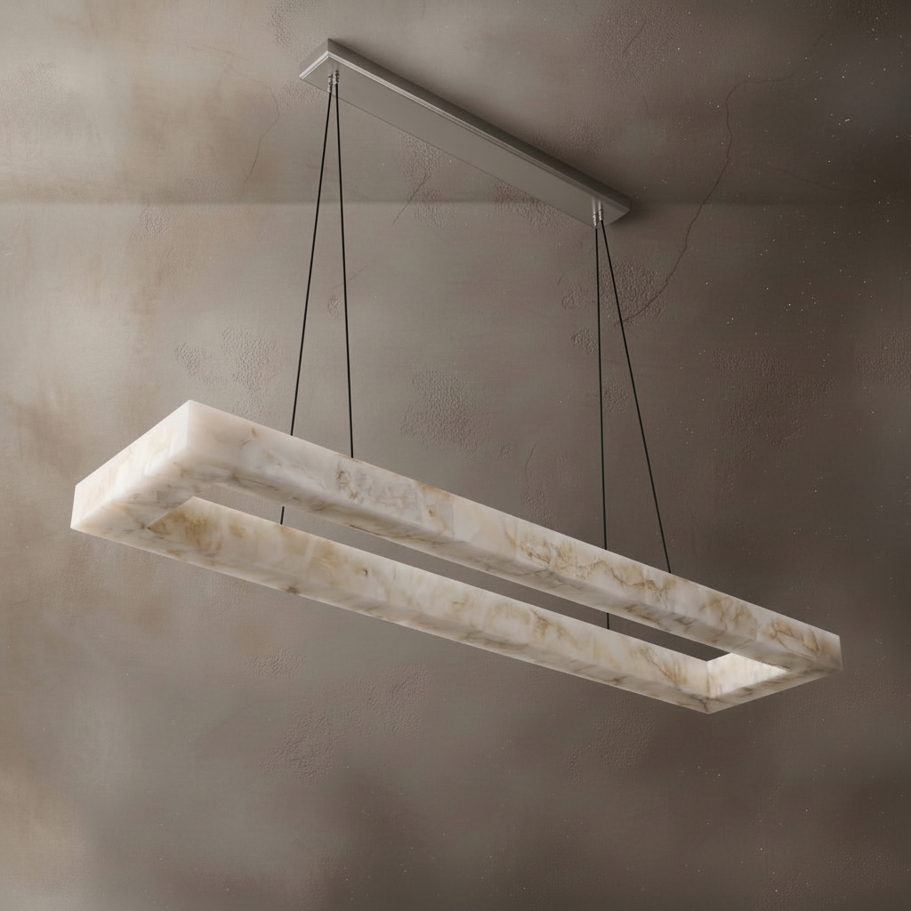 Rectangular Alabaster Linear Chandelier | IP65 | CLVG01000