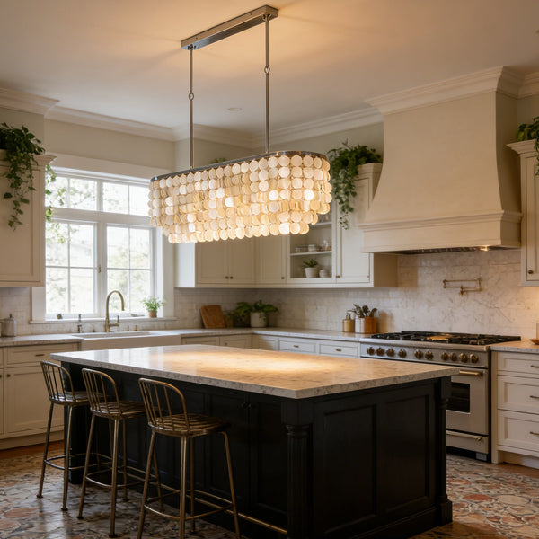 Rectangular Shell Chandelier