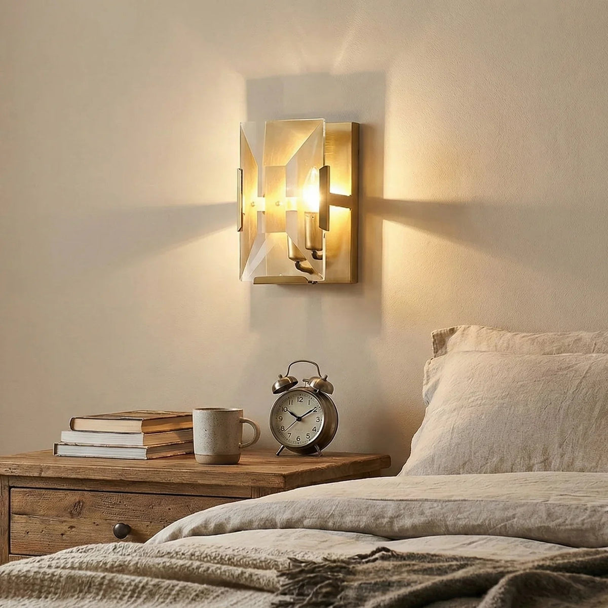 Rectangular Crystal Wall Lamp