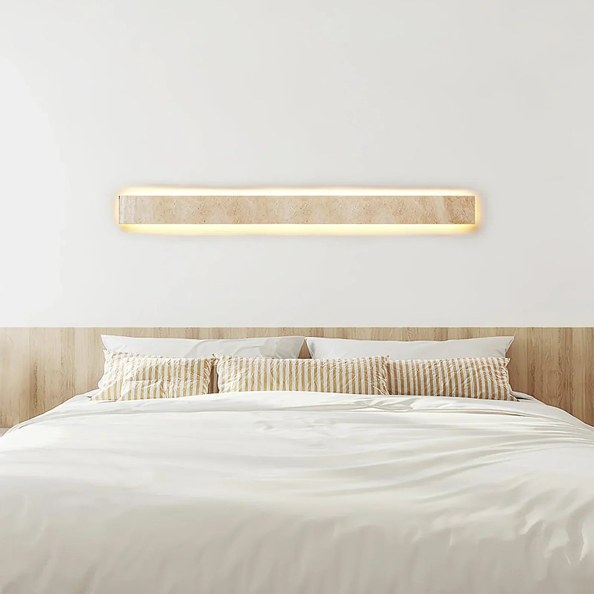 Rectangular Solis Stone Travertine Wall Light