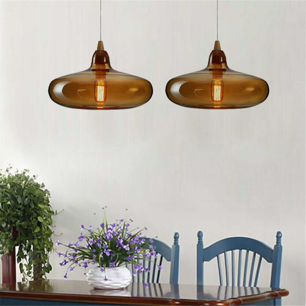 June Amber Glass Pendant Light