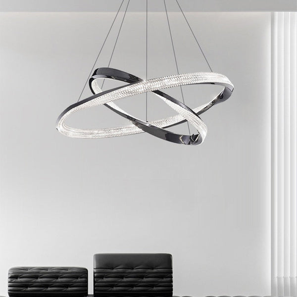 Light Luxury Aluminium Double Ring Pendant Light