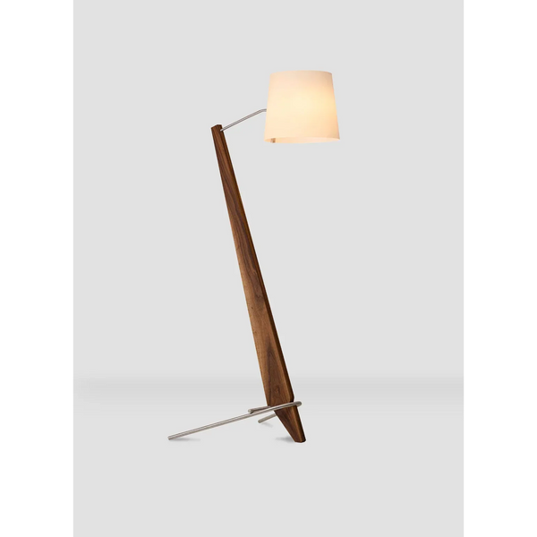 Walnut Floor Lamp | Angled Arm | CLV44402