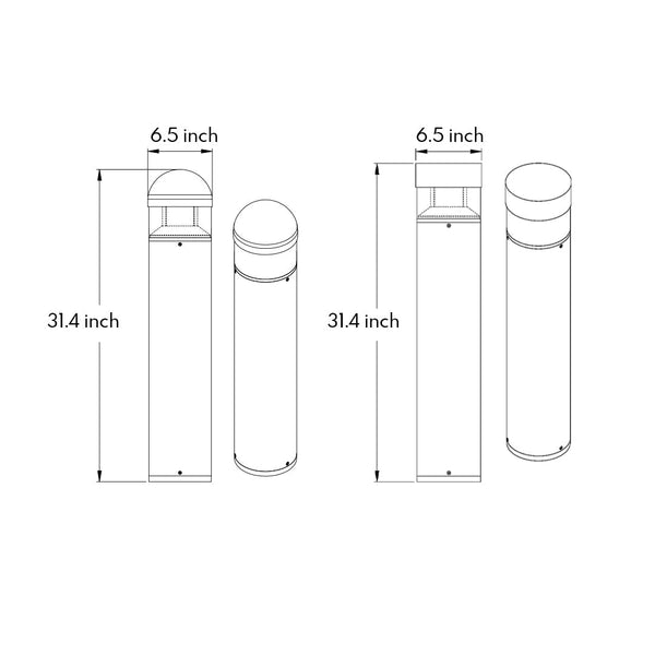 Nourisg Minimalist Nordic Outdoor Pole Lights