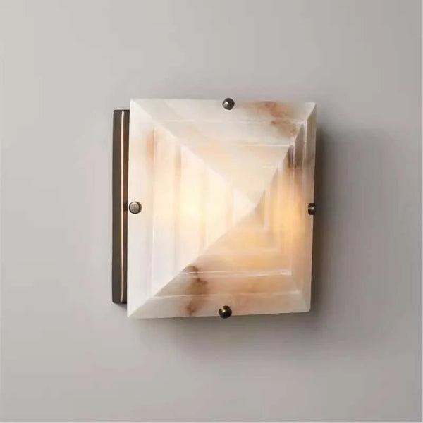 Trapezoidal Alabaster Wall Sconce | CLJPAS028