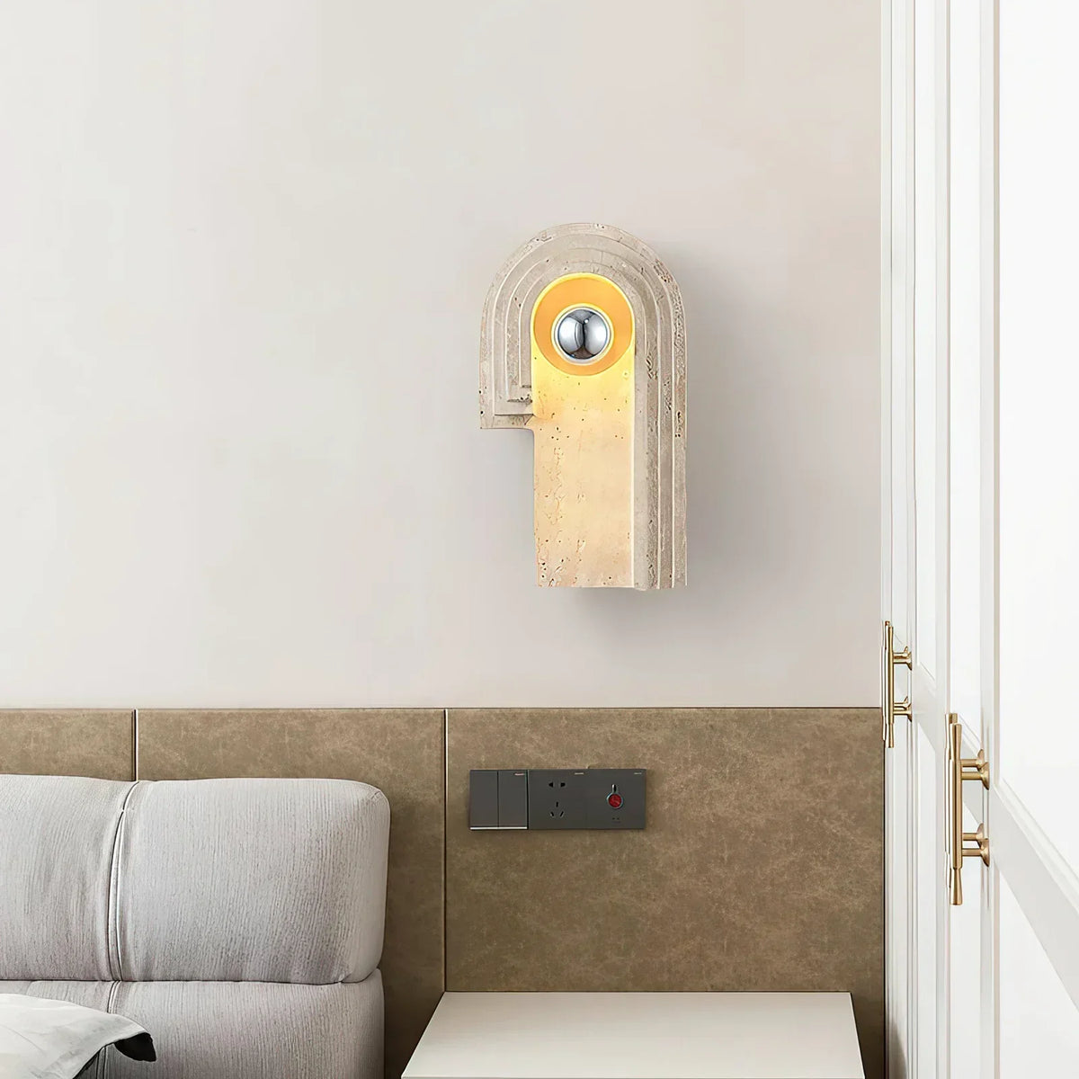 Travertine Bien Wall Lamp