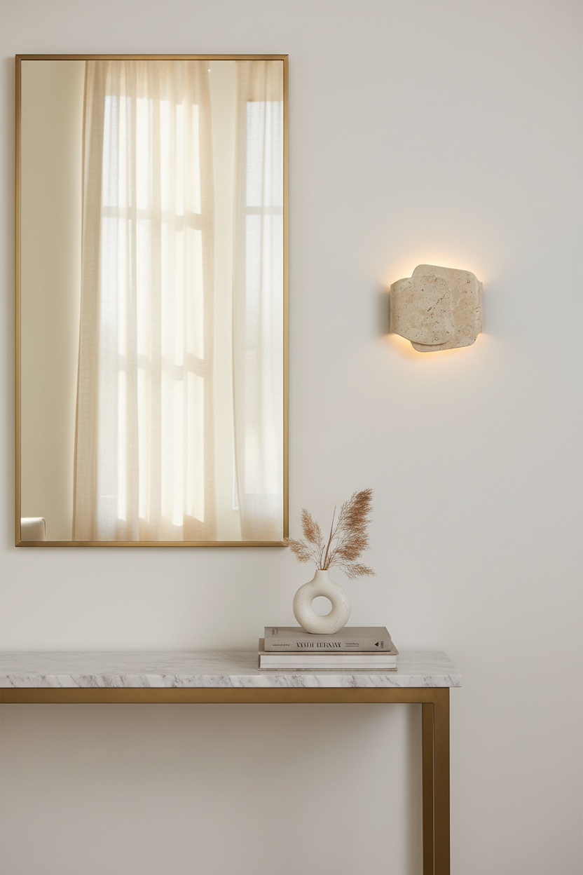 Travertine Layered Wall Sconce | CLDSQ322