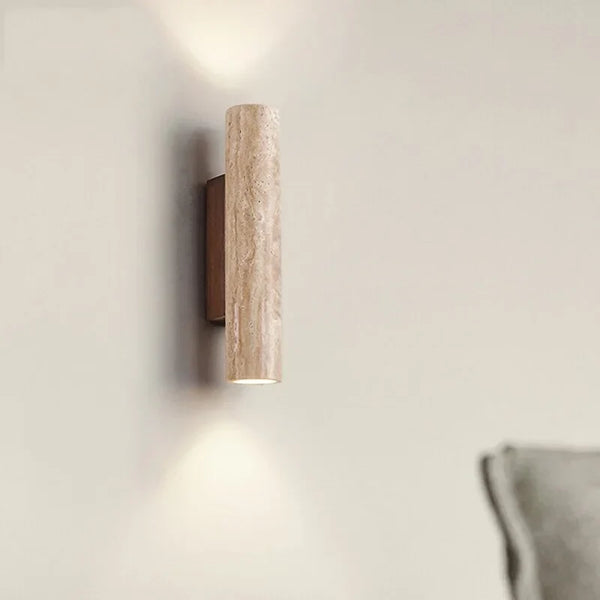 Travertine Cylinder Wall Sconce | CLCC0147