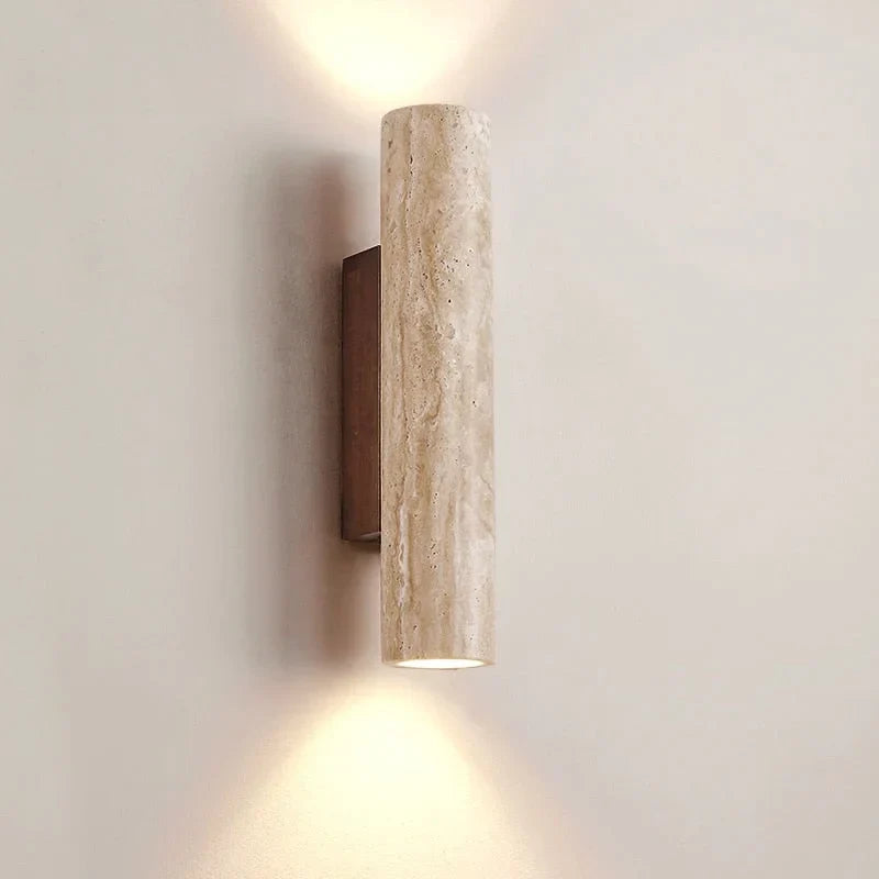 Travertine Cylinder Wall Sconce | CLCC0147
